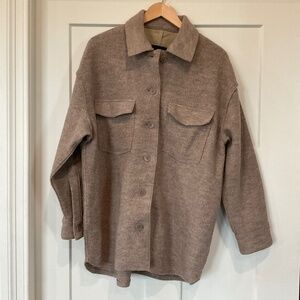 Banana Republic Over Sized Wool Shirt Coat Jacket size Medium